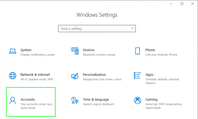 Configuración histórica de Windows Hello