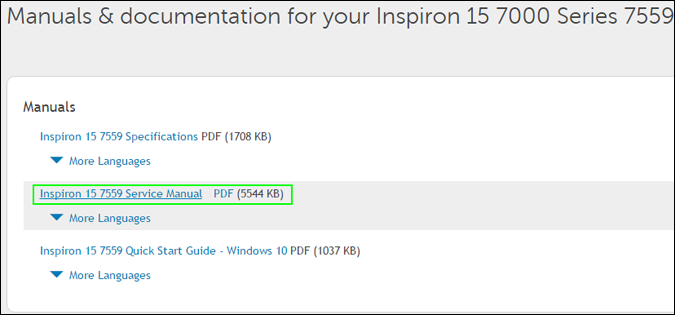 Tapa de servicio para actualizar una notebook