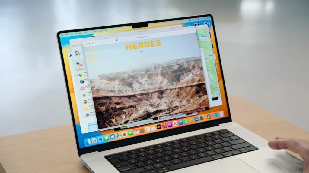 MacBook mostrando una imagen para previsualizar en macOS