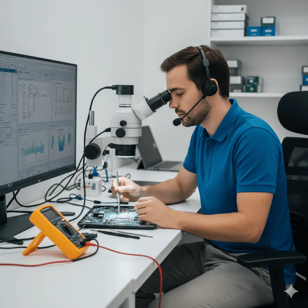 Paso 2: Diagnóstico técnico del equipo.