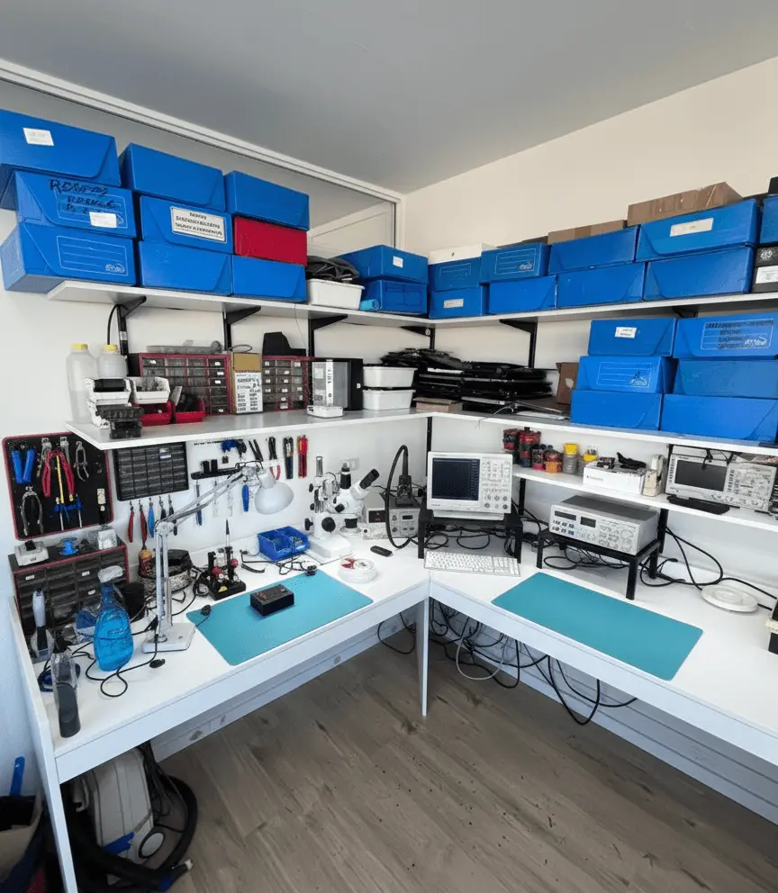 Laboratorio de microelectrónica — Reparación de notebooks