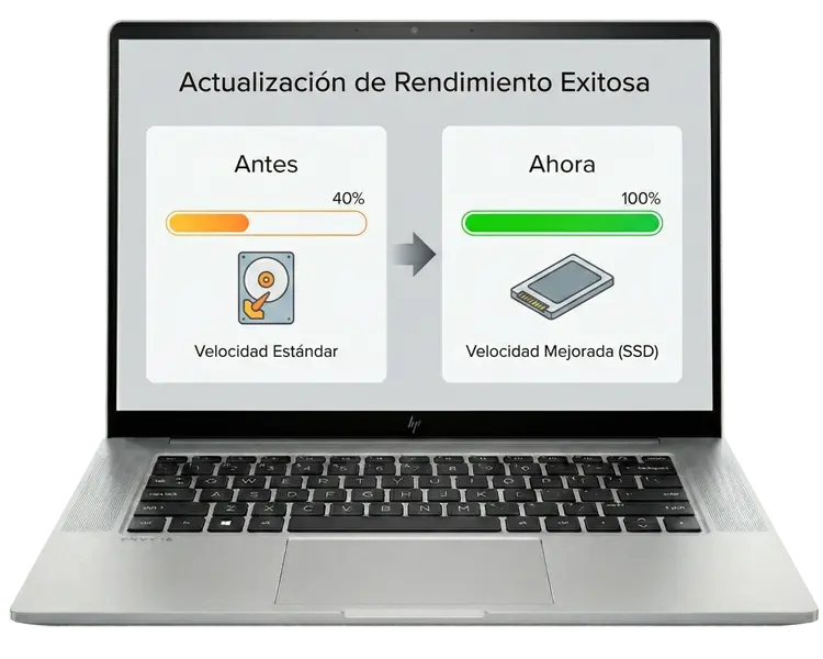 Instalación disco SSD notebook lenta