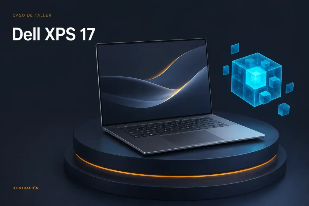 Ilustración conceptual para el caso: Dell XPS 17 9710: diagnóstico y recuperación del firmware