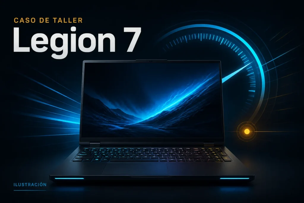 Ilustración conceptual para el caso: Lenovo Legion 7 muy lenta: diagnóstico del control electrónico